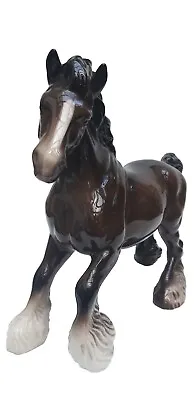Buy Beswick 975 Cantering Shire Horse Brown With White Hoofs  • 26.49£