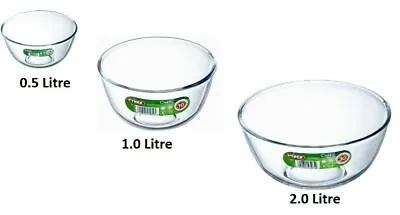 Buy Pyrex Bowls Set Glass 3 Mixing Bowl Dish Ovenware Fridge Freezer Microwave NEW • 15.49£