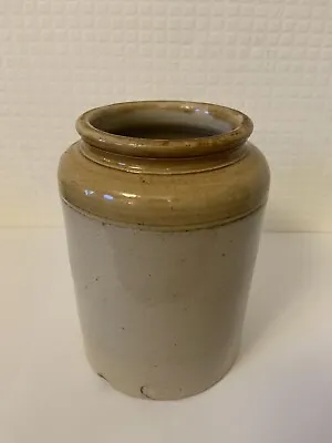 Buy Vintage MacIntyre & Co Cream & Brown Salt Glazed Stoneware Pot Container Planter • 11.99£