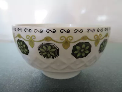 Buy Vintage Ironstone Alfred Meakin England Floral Green 70’s Sugar Bowl - Retro • 8£