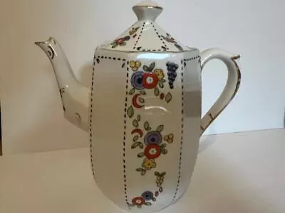 Buy Vintage Sutherland China Teapot With Abstract Floral Pattern • 12.50£