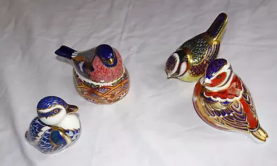 Buy 4 X Birds - Royal Crown Derby English Bone China - Paperweights With Stoppers • 45£