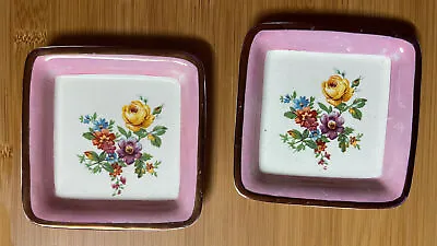 Buy Grays Pottery, England, 4” Matching Floral Trinket Dishes #A7921, Hand Painted • 15.34£