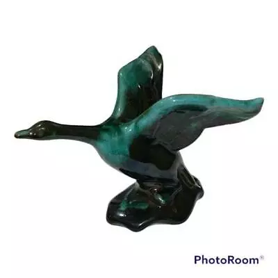 Buy Vintage Goose Figurine Statue BMP Blue Mountain Pottery Bookend Spread Wings • 18.22£