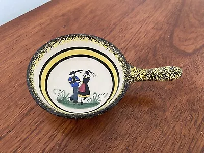 Buy Vintage Henriot Quimper Pottery Small Handpainted Bowl Dish With Handle  • 20£
