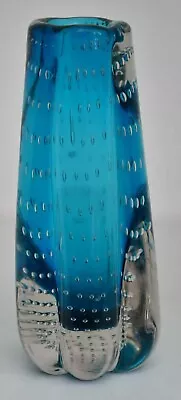 Buy Whitefriars Kingfisher Controlled Bubble Lobe Vase 9777 • 55£