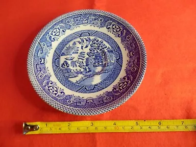 Buy Single Ceramic Saucer By Myott  Old Willow  Blue Willow Vintage Retro Design • 0.95£