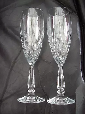 Buy 2 X Royal Doulton Royal Albert Crystal Countess Champagne / Prosecco Flutes #2 • 32.99£