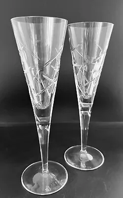 Buy Royal Doulton Crystal Lunar Glass Champagne Flutes X2 • 25£