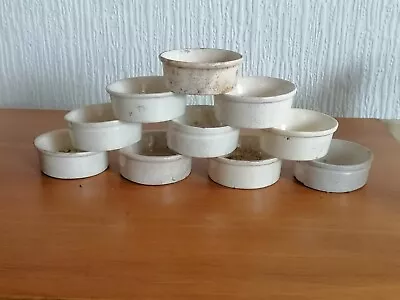 Buy 10 Old English Ironstone Stoneware Potted Meat Dishes  • 30£
