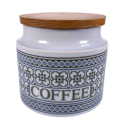Buy Hornsea Tapestry Coffee Storage Jar 4.5in Vintage 70s Ceramic Wooden Lid Pottery • 10£