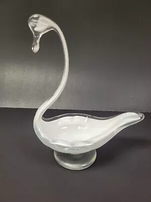 Buy Vintage Hand Blown Glass Swan Bowl • 20.27£