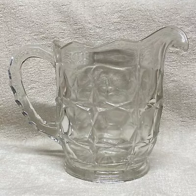 Buy Vintage Heavy Pressed Glass Jug  • 4.99£