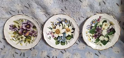 Buy A Set Of 3 Small Floral Decorative China Plates By Fenton China England Delicate • 14£