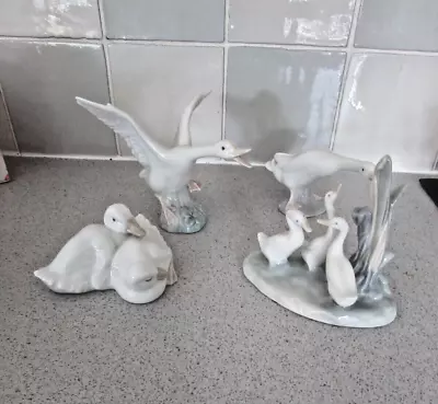 Buy Lladro NAO 4 X Geese Ducks Figurines • 18£