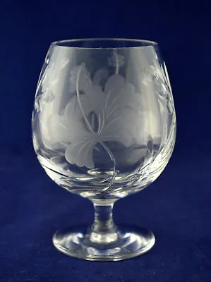 Buy Royal Brierley Crystal “HIBISCUS” Brandy Glass – 12.4cms (4-7/8″) Tall • 16.50£