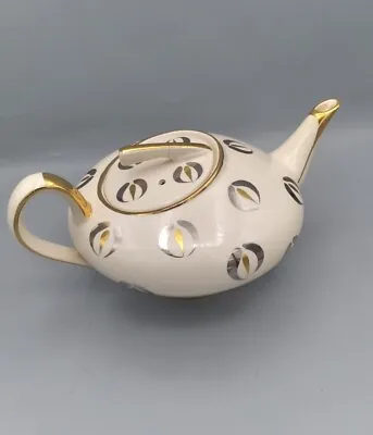 Buy Vintage Art Deco Arthur Wood Gold Trim Tilted Teapot Made In England 4148  • 33.21£