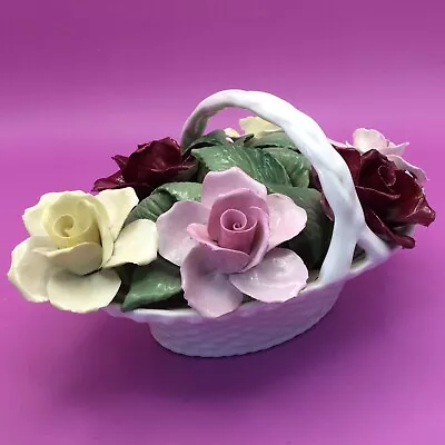 Buy Crown Staffordshire Bone China Basket Of China Flowers • 8.99£
