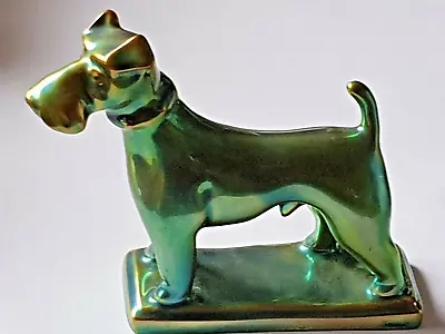 Buy Zsolnay Pecs Eosin Glaze Schnauzer Dog Figurine C1920/30 • 135£