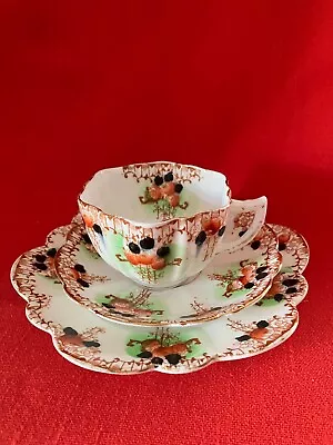 Buy C 1921 Melba China Hand Painted Tea Trio #4 Imari Floral Pattern #2073 • 41.08£