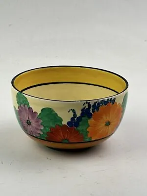 Buy Clarice Cliff GAYDAY Pattern Small Sugar/finger Bowl, 6cm, Circa 1931. Art Deco. • 165£