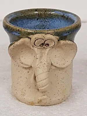 Buy The Kouyzer Pottery Studio Pottery Stoneware Elephant Pot / Egg Cup / Posy Vase • 5£
