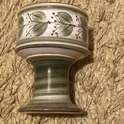 Buy Jersey Pottery Candle Holder Olive Green For Pillar Candle 8cm Diameter • 6.99£
