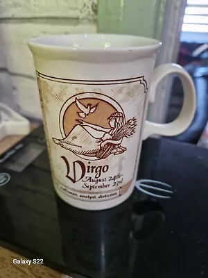 Buy Vintage Dunoon Virgo Star Sign Zodiac Fine Stoneware Beige Mug Made In Scotland • 15£