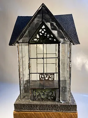 Buy Leaded Glass/Metal Victorian Style Conservatory Votive Candle Holder • 38£