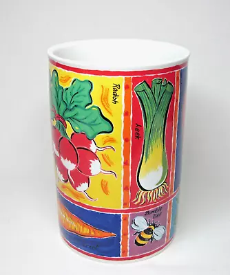 Buy DUNOON Pottery UTENSIL JAR - 'Legumes' - 6.5in - Multicoloured Vegetable Design • 11.99£
