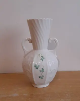 Buy Belleek Twin Handled Vase - Shamrock Pattern  6th Mark (Third Green ) 1965-1980 • 19.99£