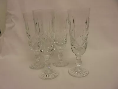 Buy Vintage Set Of Four Royal Brierley Crystal Ascot Cut Glass Champagne Flute • 39.99£