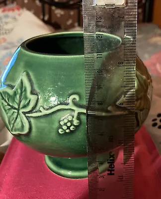 Buy Dartmouth Pottery Olive Green Footed Bowl  Leaf And Vine Design • 3.60£
