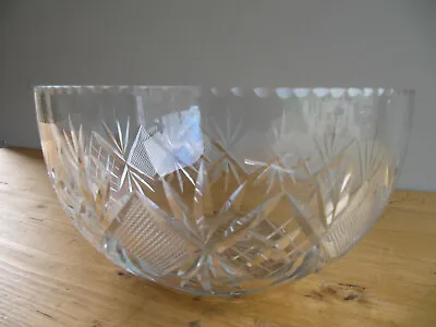 Buy Antique Hand Cut Glass Crystal Fruit Bowl • 9£
