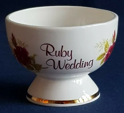 Buy Fenton Bone China Ruby Wedding 40th Anniversary Posy Vase – VGC • 3£