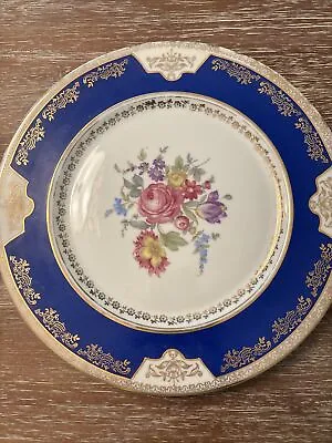 Buy Thomas Ivory 04823 Bavaria Germany ~11” Blue Dinner Plates. Set Of 8 • 212.62£