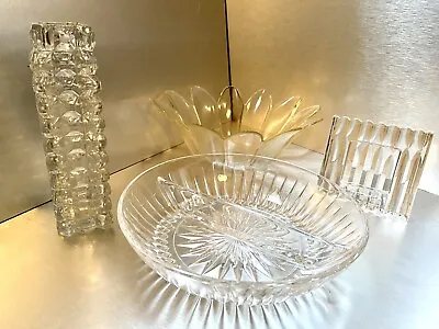Buy 4 Piece Vintage Crystal And Glassware Lot • 71.15£