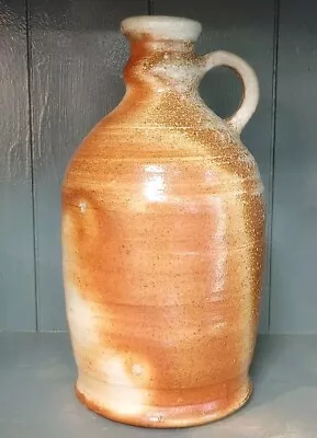 Buy Handcrafted Studio Pottery Handled Jug Artist Stamped JA Soda Fired Glaze 10  • 52.10£