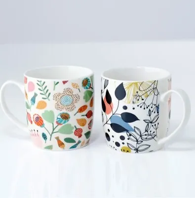 Buy Autumn Falls & Wisewood Set Of 2 Flower Cups Pick Of The Bunch Porcelain Mugs • 10.99£