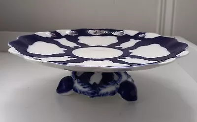 Buy Coalport 1950 (?) Blue And White Footed Plate • 19.95£