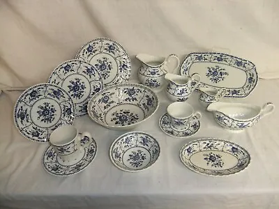 Buy C4 Pottery Johnson Bros - Indies - Vintage Blue Tableware, Stamps Vary - 4A5C • 1.99£