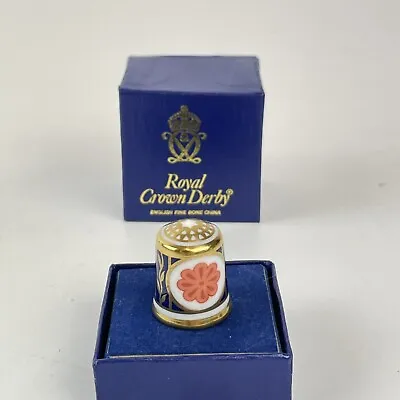 Buy Vintage Boxed Royal Crown Derby Fine Bone China Thimble Bali • 9.95£