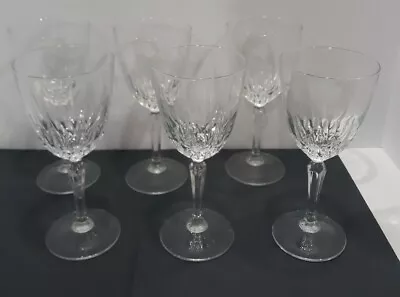 Buy Set Of 6 Vintage Crystal Wine/Goblet 7in Glasses  • 23.60£