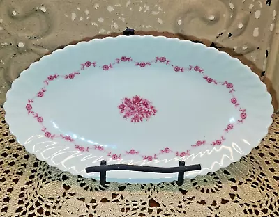 Buy Vintage Albot And Kaiser Belvedere Germany Pink And White Floral Rose Platter • 22.06£