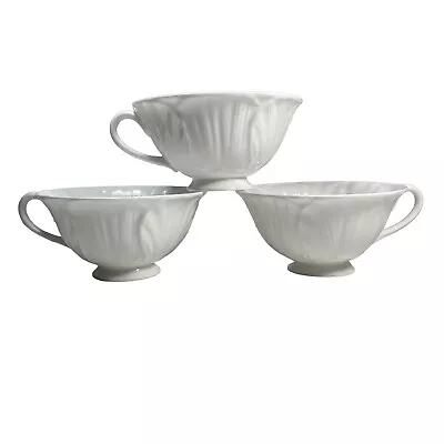 Buy Shelley White Oleander Fine Bone China Footed Cups X 3 • 19.99£