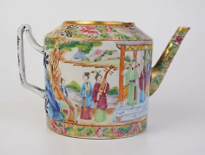 Buy FINE! LARGE Antique Chinese Canton Famille Rose Porcelain Teapot C1850 • 11.10£
