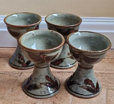 Buy 4x Vintage Signed Mb Michael Bayley/buckland Studio Pottery Goblet Chalice Cups  • 19.99£