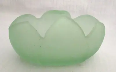 Buy ART DECO 'Bagley' Glass Tulip Bowl. (Frosted Green) 6  • 3.49£