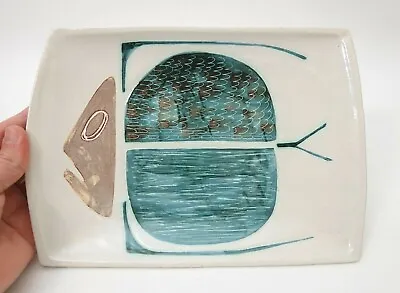 Buy Vintage 1950s Milton Head Pottery Studio Pottery Hand-painted Dish - Fish • 125£