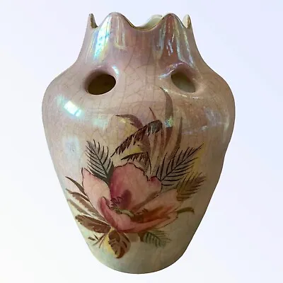 Buy Royal Winton Grimwades Vintage Floral Vase Made England Pink Iridescent Retro • 14.99£